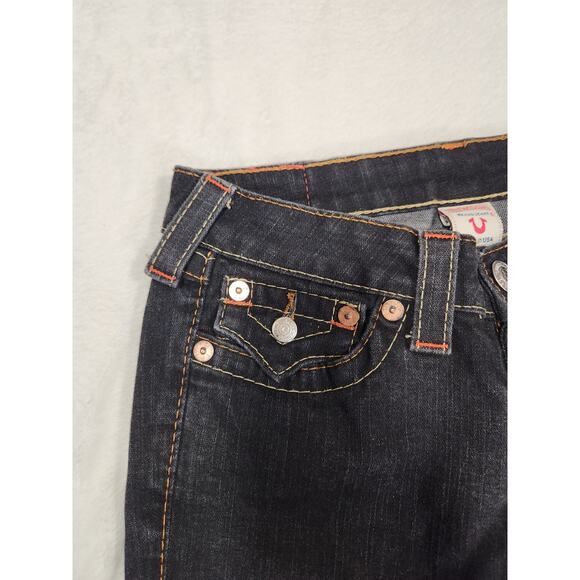 True Religion Billy Cut Flap Black Jeans - Women's Size 26 - Picture 6 of 10